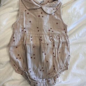 Rylee + Cru Beige Star Bodysuit
